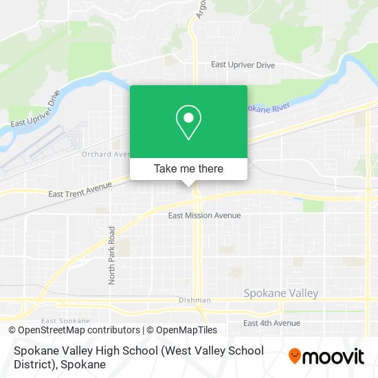 Mapa de Spokane Valley High School (West Valley School District)