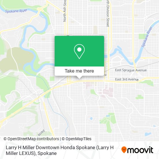 Larry H Miller Downtown Honda Spokane (Larry H Miller LEXUS) map