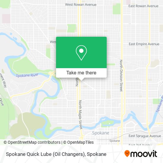 Mapa de Spokane Quick Lube (Oil Changers)