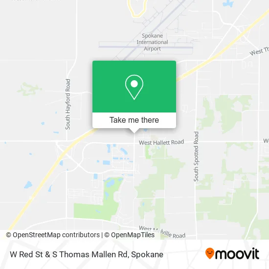 W Red St & S Thomas Mallen Rd map