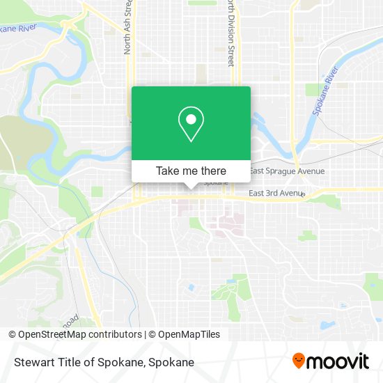 Stewart Title of Spokane map