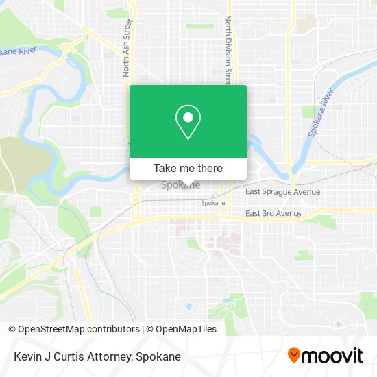 Kevin J Curtis Attorney map