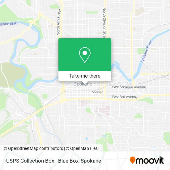 USPS Collection Box - Blue Box map