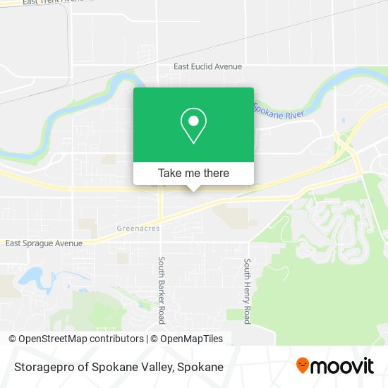 Storagepro of Spokane Valley map