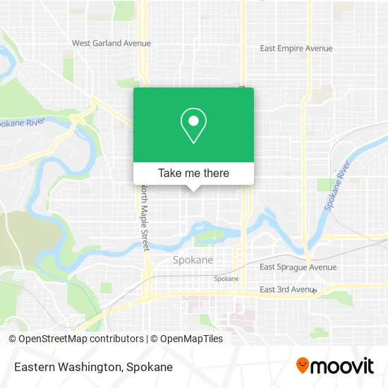 Eastern Washington map