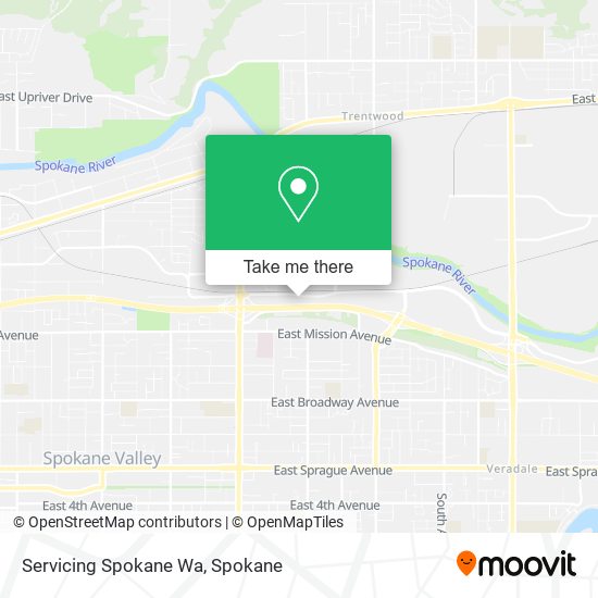 Mapa de Servicing Spokane Wa