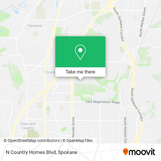 N Country Homes Blvd map