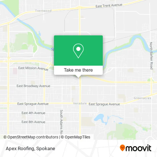 Apex Roofing map