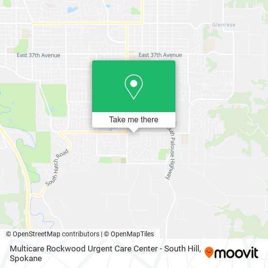 Mapa de Multicare Rockwood Urgent Care Center - South Hill