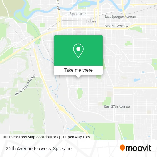 25th Avenue Flowers map
