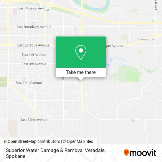 Superior Water Damage & Removal Veradale map
