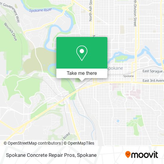 Spokane Concrete Repair Pros map