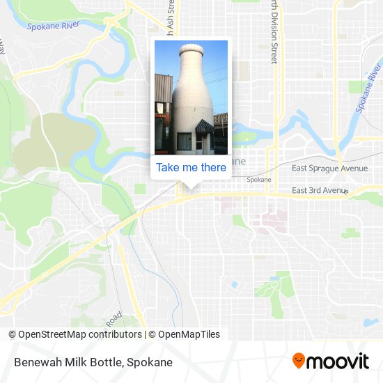 Mapa de Benewah Milk Bottle