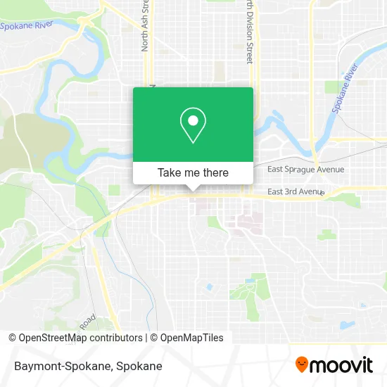Baymont-Spokane map