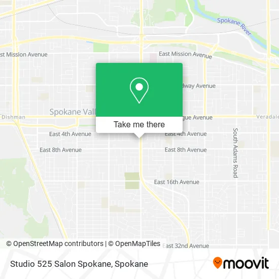 Studio 525 Salon Spokane map