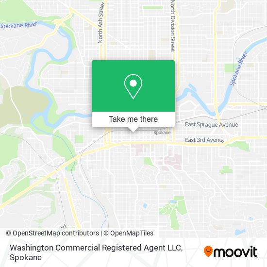 Mapa de Washington Commercial Registered Agent LLC