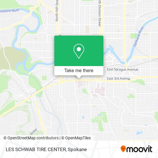 LES SCHWAB TIRE CENTER map