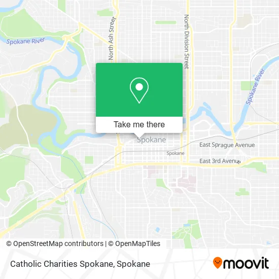 Catholic Charities Spokane map