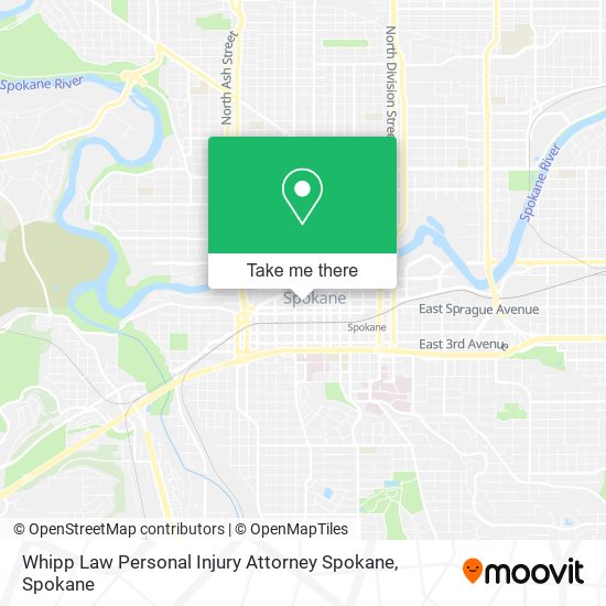 Whipp Law Personal Injury Attorney Spokane map