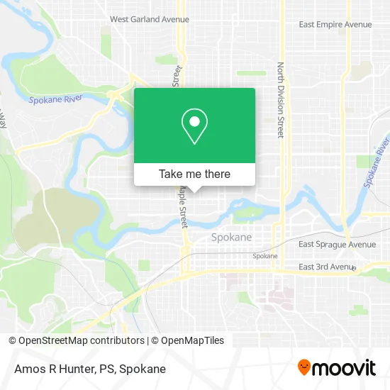 Amos R Hunter, PS map