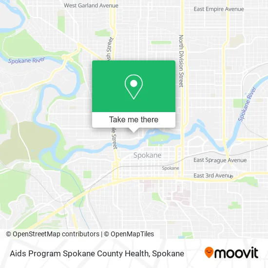 Aids Program Spokane County Health map