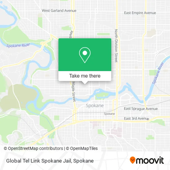 Global Tel Link Spokane Jail map