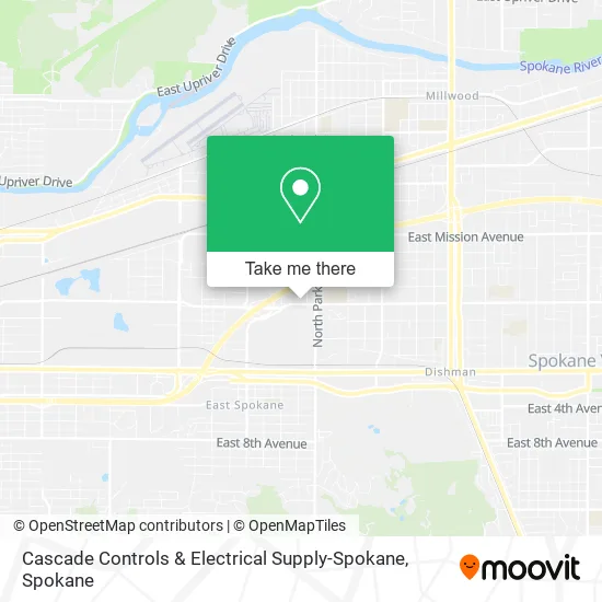 Cascade Controls & Electrical Supply-Spokane map