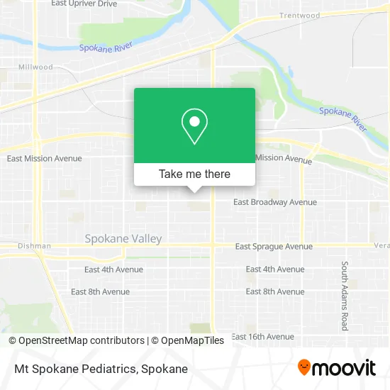 Mt Spokane Pediatrics map