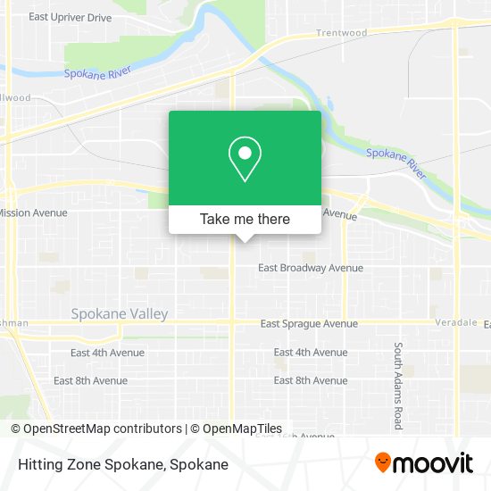 Hitting Zone Spokane map