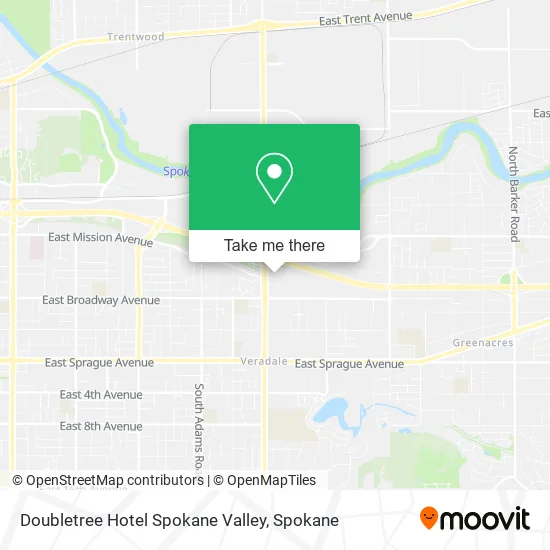 Doubletree Hotel Spokane Valley map