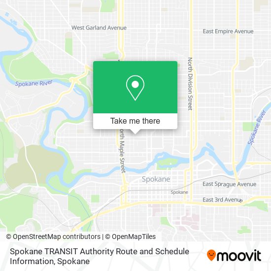 Mapa de Spokane TRANSIT Authority Route and Schedule Information