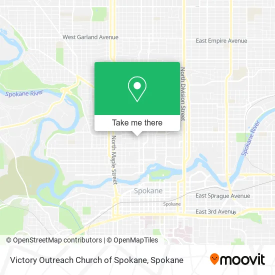 Mapa de Victory Outreach Church of Spokane