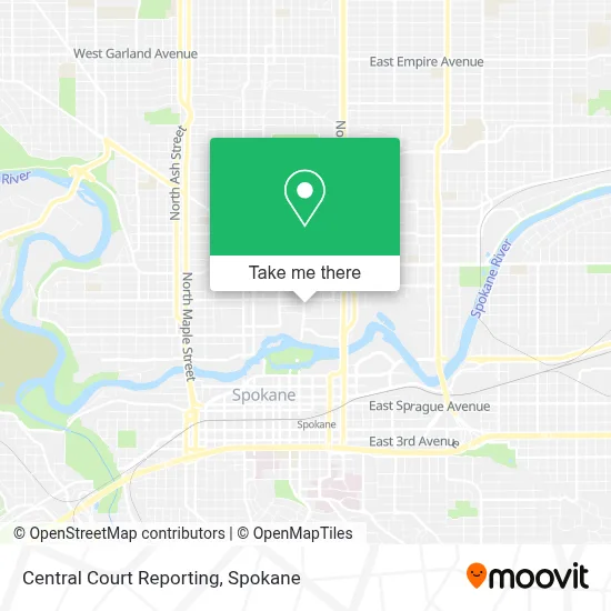 Central Court Reporting map