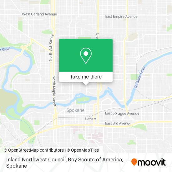 Inland Northwest Council, Boy Scouts of America map