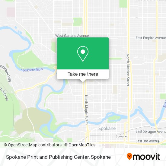 Mapa de Spokane Print and Publishing Center