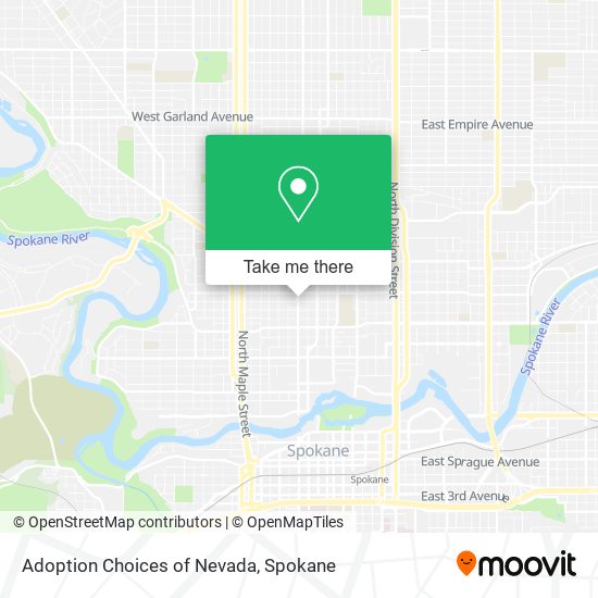 Adoption Choices of Nevada map