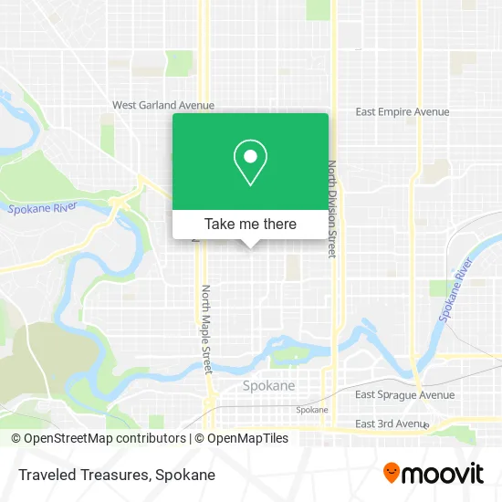 Traveled Treasures map