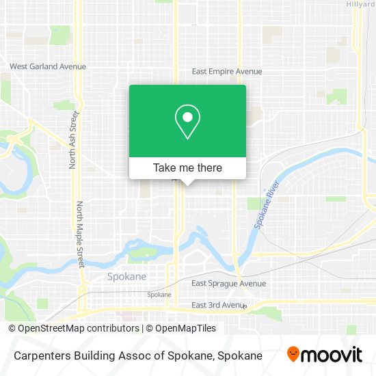 Carpenters Building Assoc of Spokane map