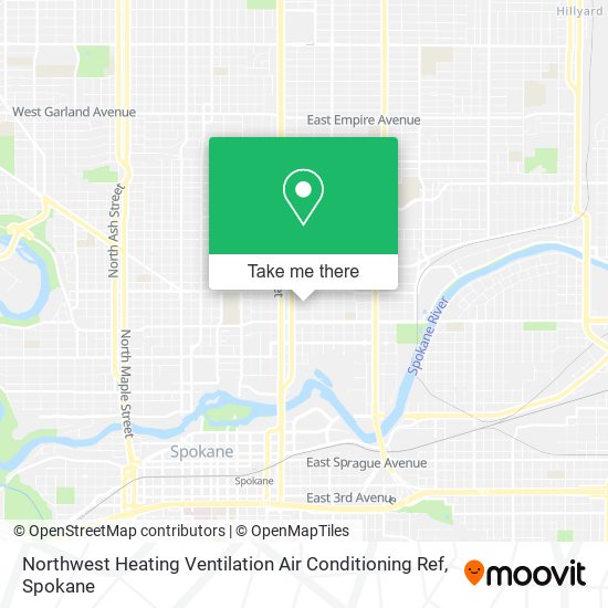 Northwest Heating Ventilation Air Conditioning Ref map