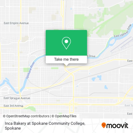 Inca Bakery at Spokane Community College map