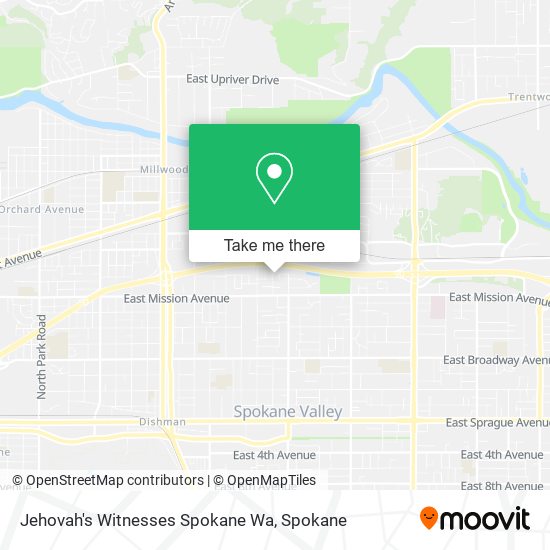 Jehovah's Witnesses Spokane Wa map