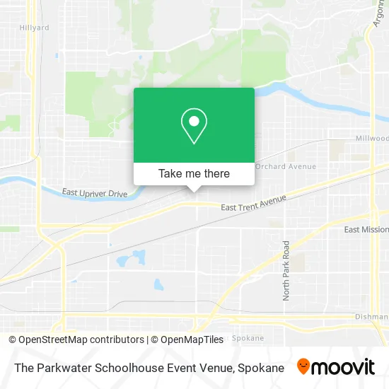 The Parkwater Schoolhouse Event Venue map