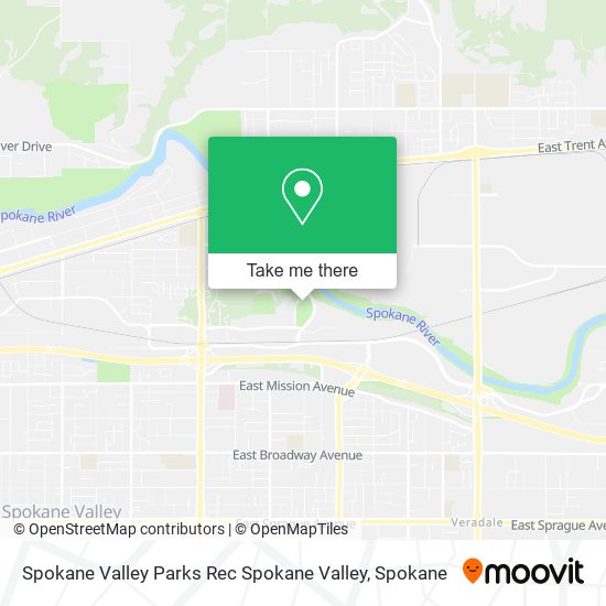 Mapa de Spokane Valley Parks Rec Spokane Valley