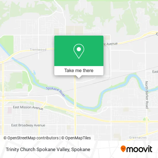 Trinity Church Spokane Valley map