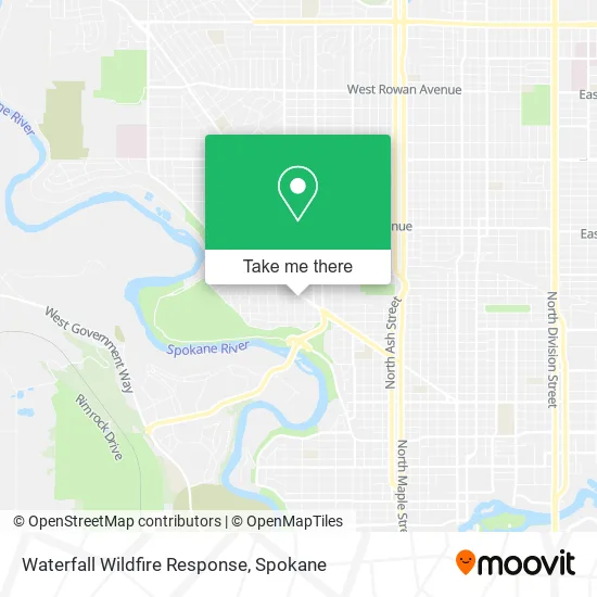 Waterfall Wildfire Response map