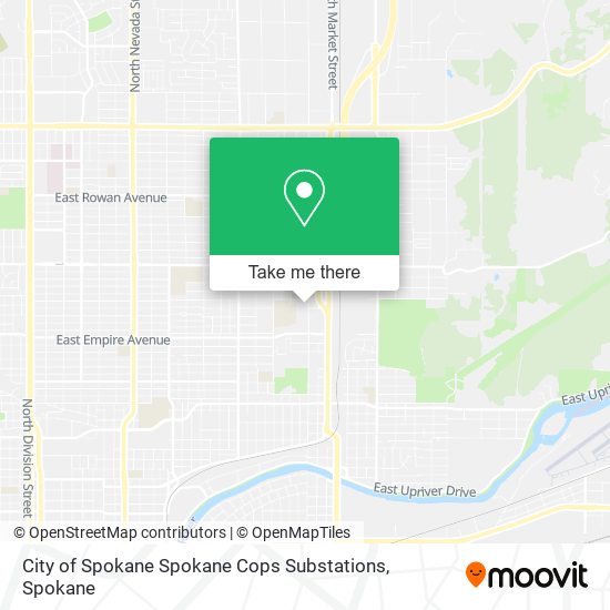 Mapa de City of Spokane Spokane Cops Substations