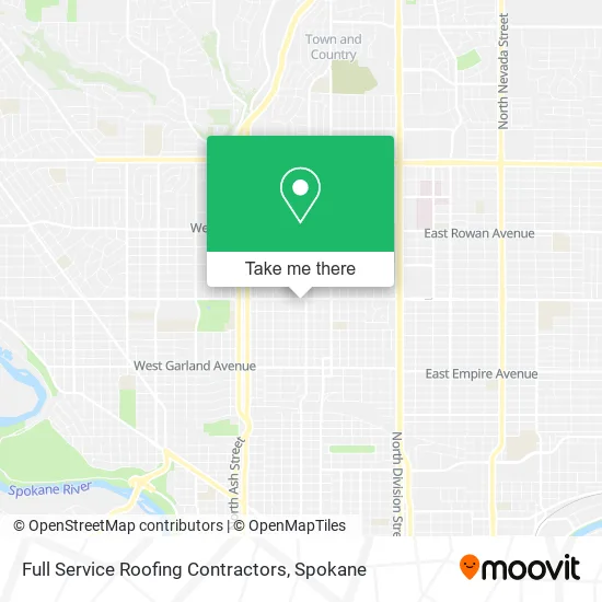 Full Service Roofing Contractors map