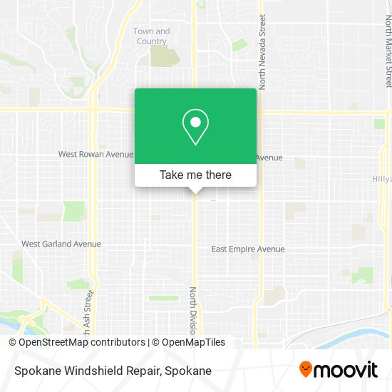 Spokane Windshield Repair map