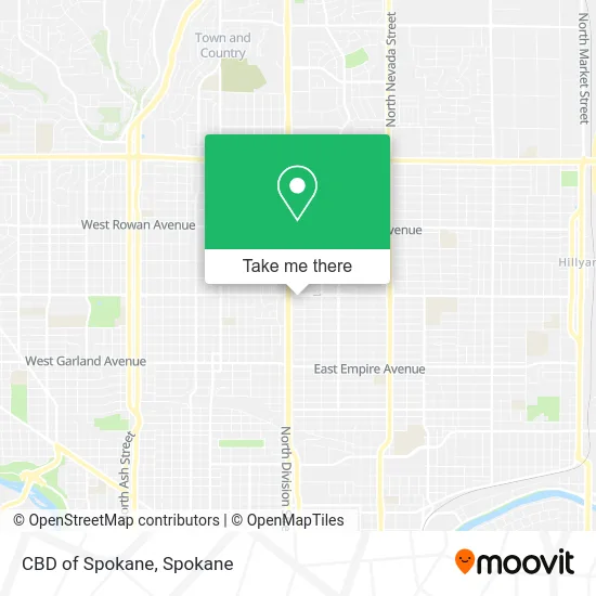 CBD of Spokane map