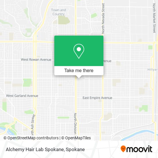 Mapa de Alchemy Hair Lab Spokane